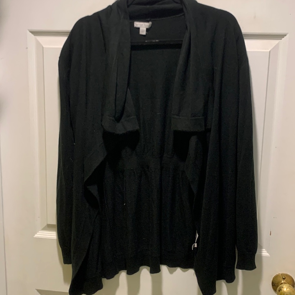Stylish Simple Black Cardigan New York & Company Women’s L